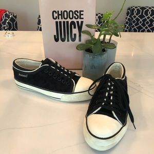 Juicy couture black velvet sneakers